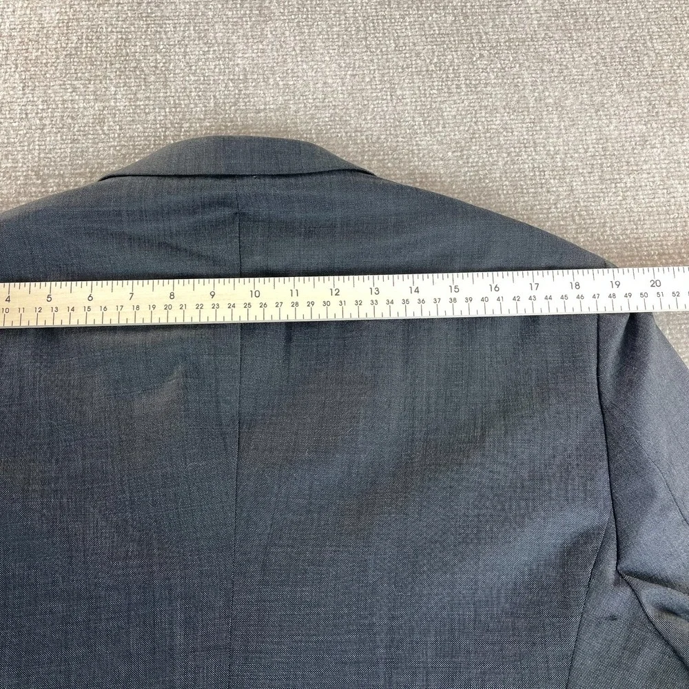Calvin Klein Blazer Jacket Mens 44R Gray Extreme‎ Slim Fit Peak Lapel Business